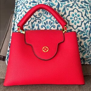 Chic Red Satchel Bag